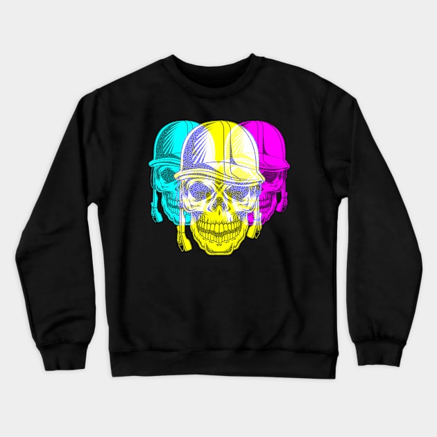 Tri-Portrait Skull - DS21 Crewneck Sweatshirt by SimSang